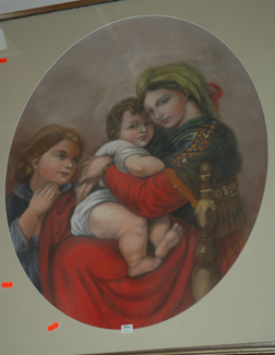 Appraisal: AFTER RAPHAEL MADONNA AND CHILD PASTEL