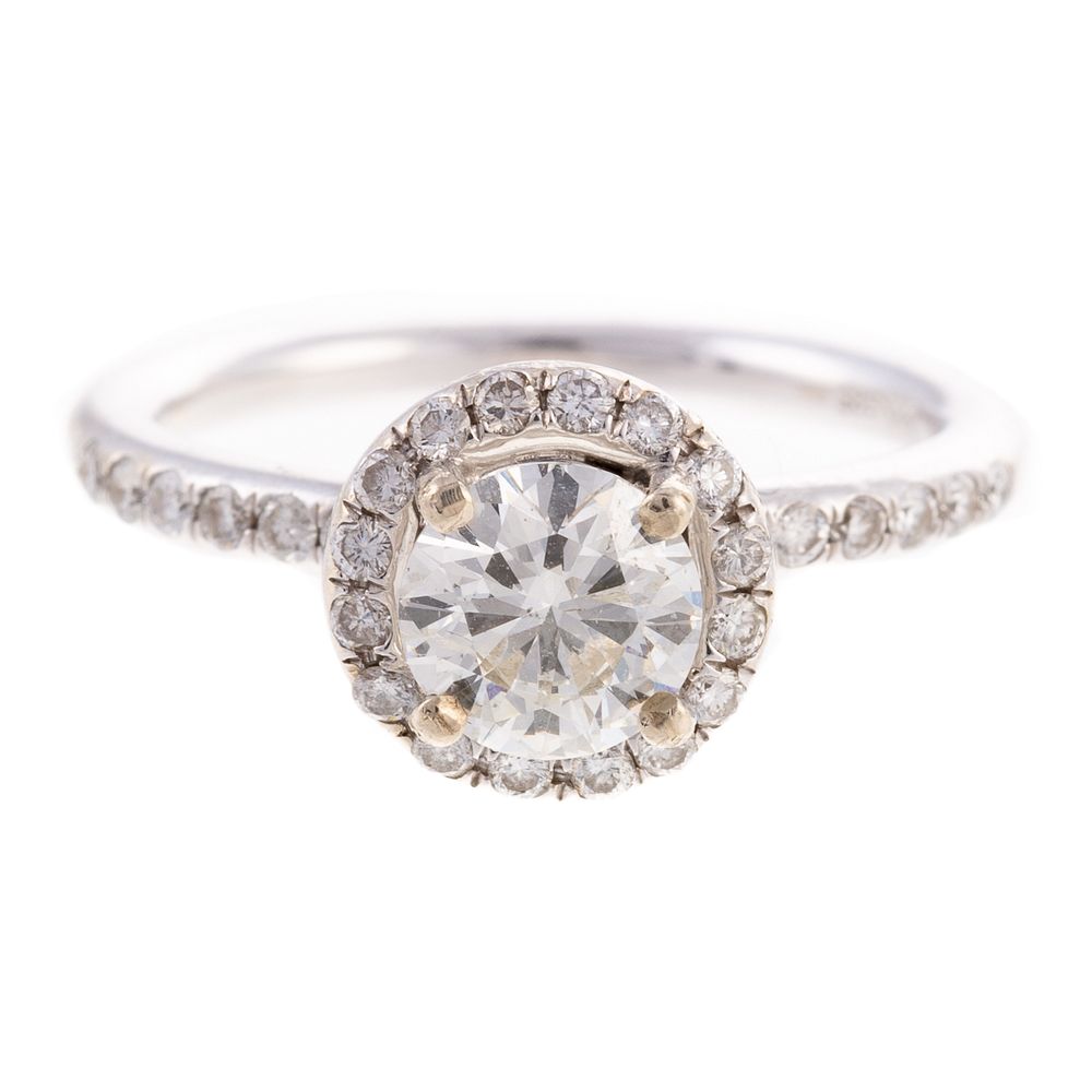 Appraisal: A ct Diamond Halo Engagement Ring in K K white