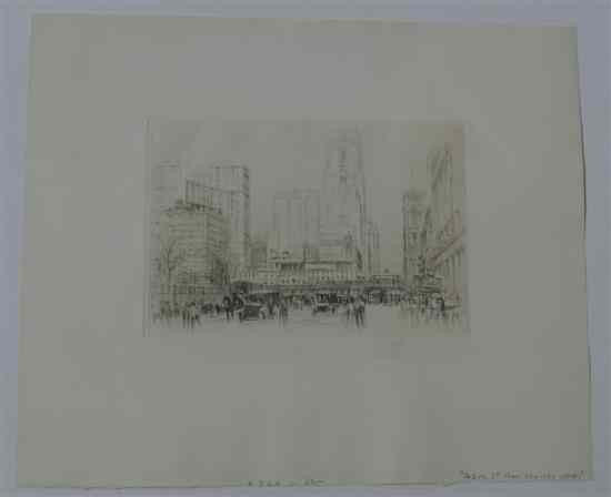 Appraisal: William Walcot - etching nd Street signed in pencil unframed