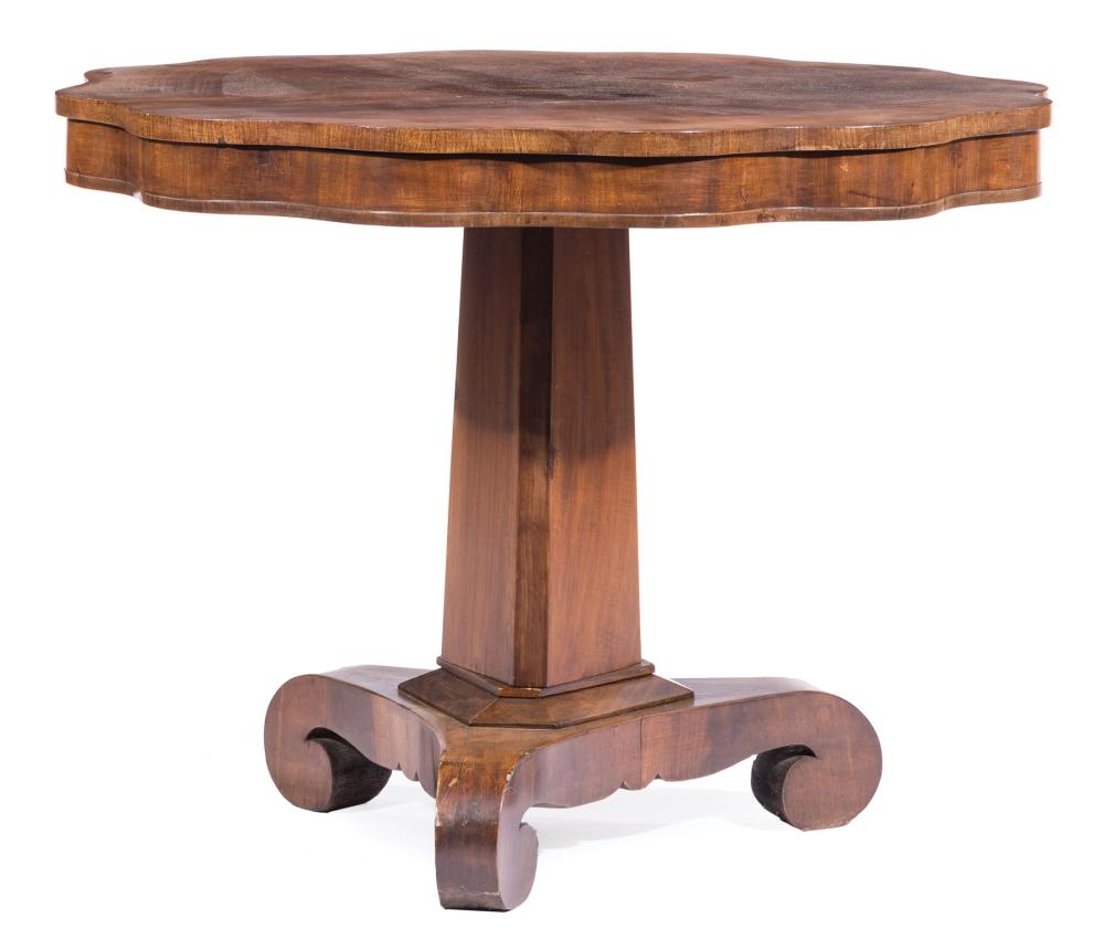 Appraisal: American Late Classical Mahogany Center Table mid- th c New