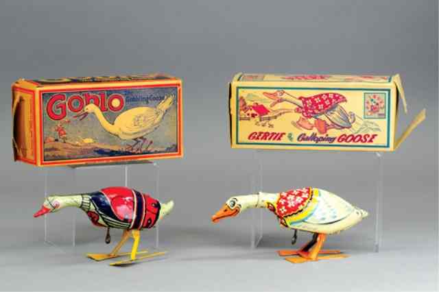 Appraisal: LOT OF TWO TIN GOOSE TOYS Both boxed includes Girard