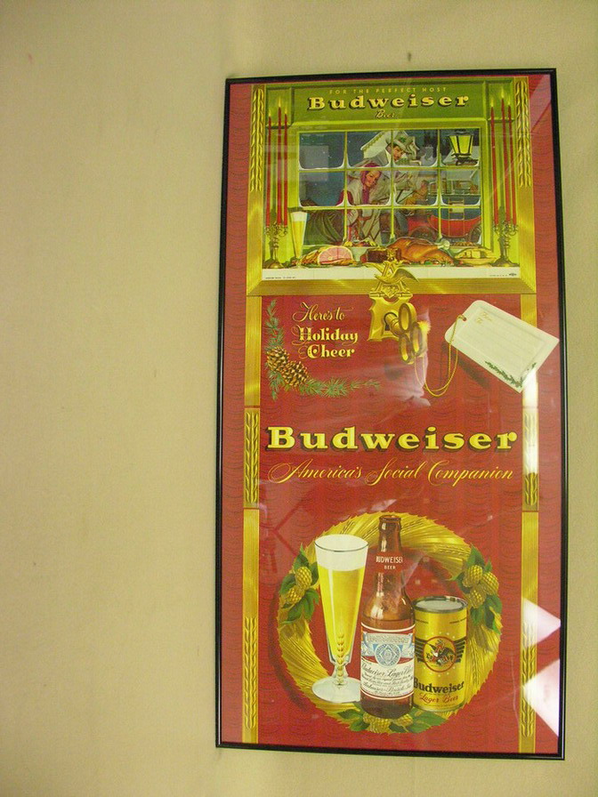 Appraisal: BUDWEISER BEER HOLIDAY ADVERTISING Circa - Size height by Condition