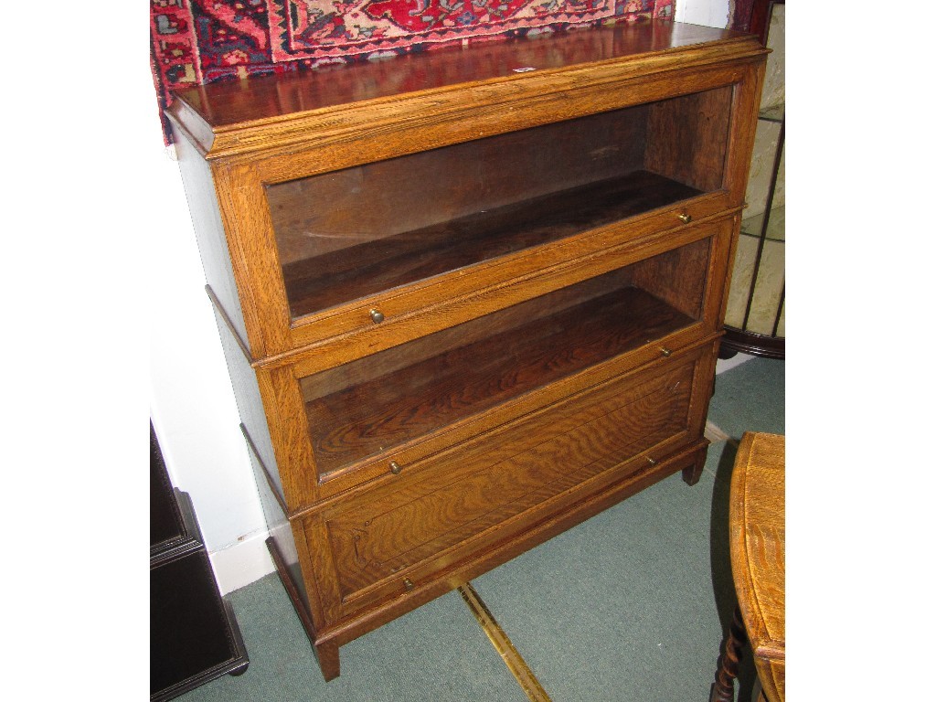 Appraisal: Oak sectional bookcase