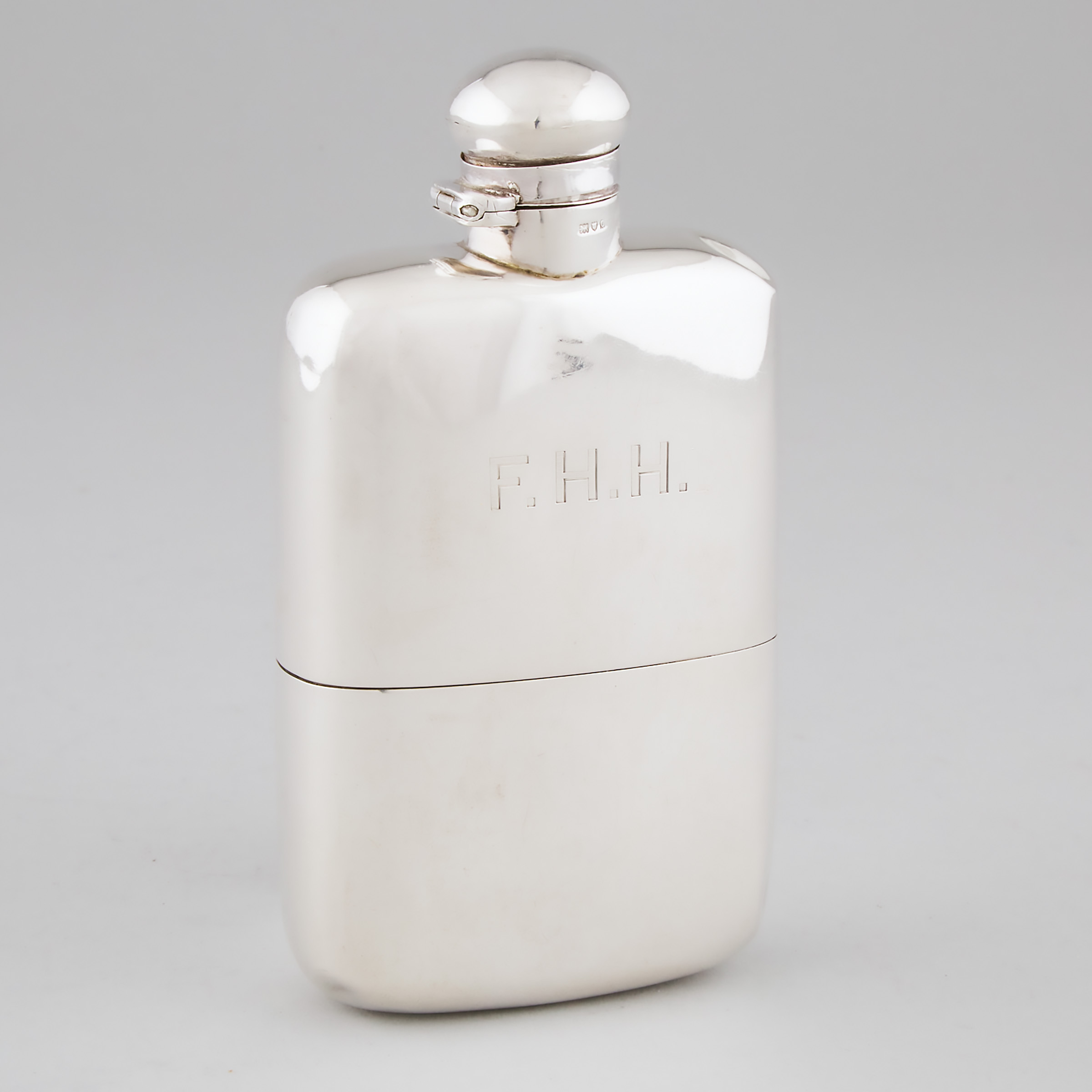 Appraisal: Late Edwardian Silver Flask Maurice Geffroy London height in cm