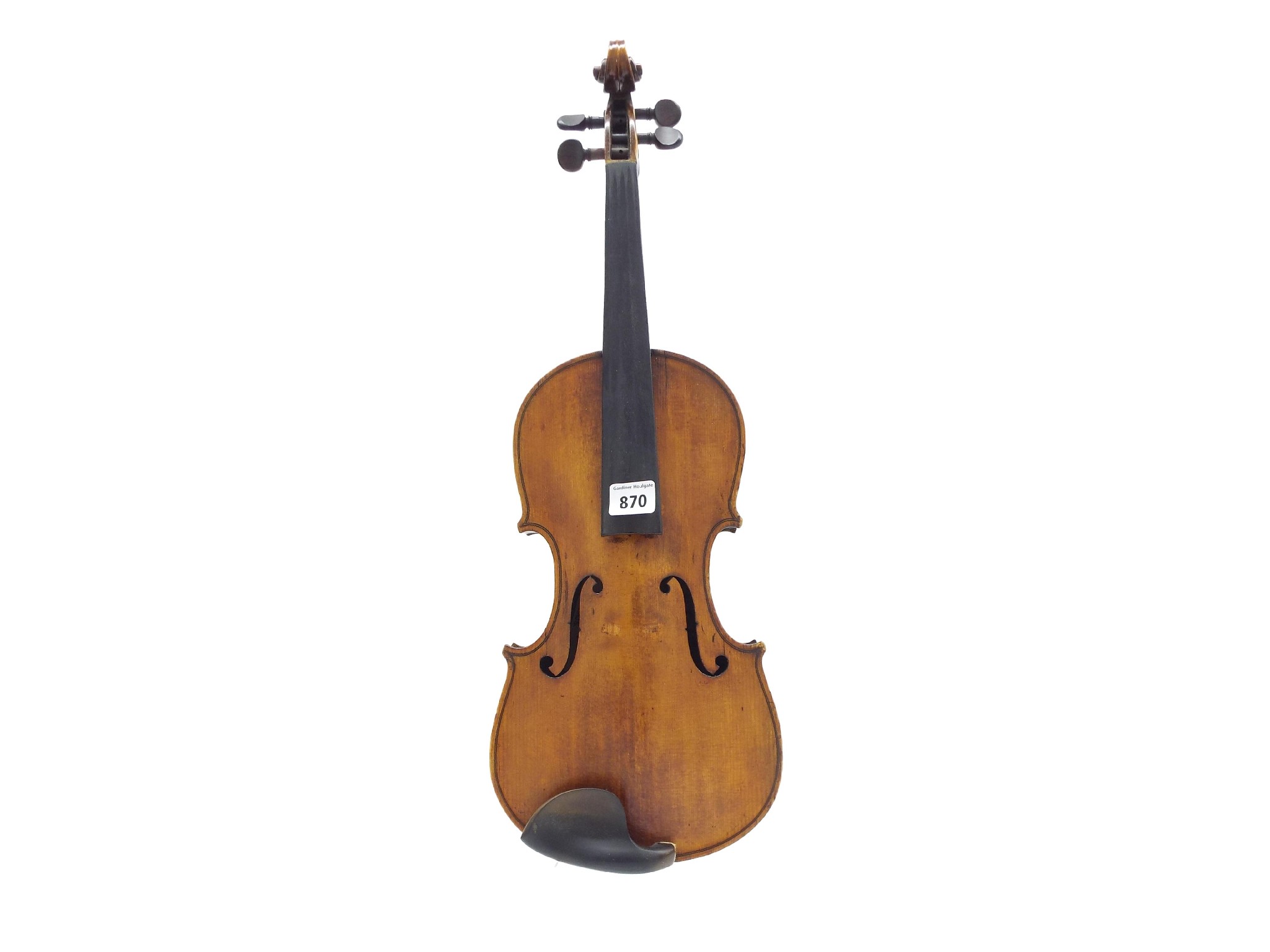 Appraisal: Violin labelled 'The B V G ' London cm