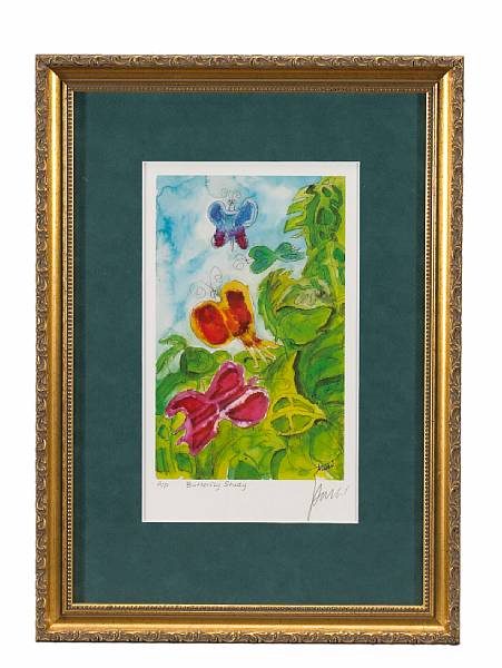 Appraisal: A Jerry Garcia signed artist's proof print titled Butterfly Study