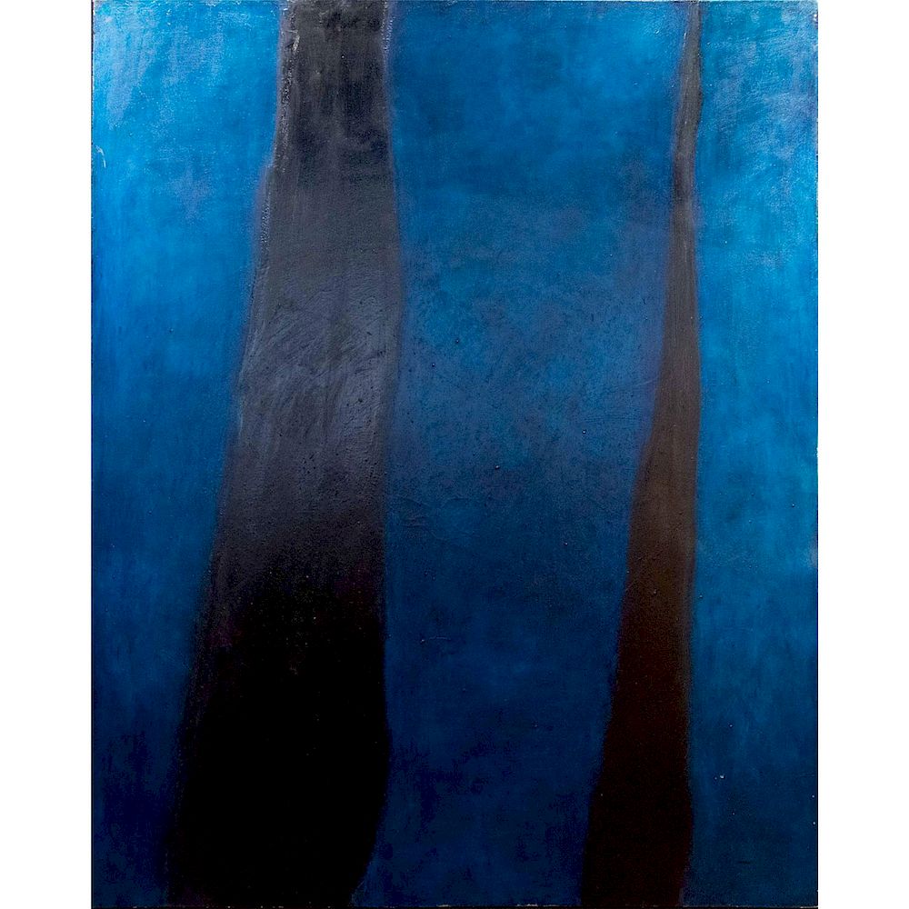 Appraisal: LARGE MID CENTURY MODERN MINIMALIST PAINTING Acrylic on canvas with