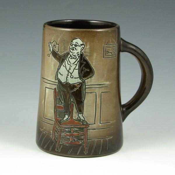 Appraisal: Weller Dickensware mug with incised decoration of Mr Pickwick under