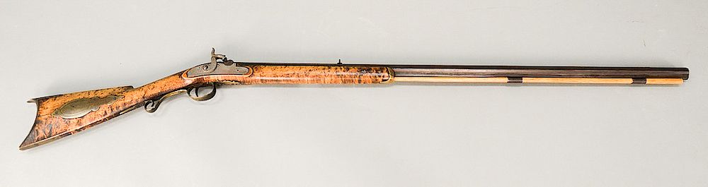 Appraisal: Henry P S J Co percussion rifle about caliber octagon