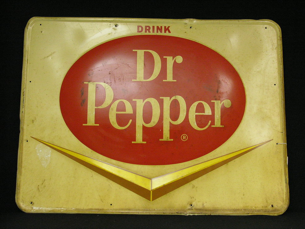 Appraisal: DR PEPPER ADVERTISING SIGN Estate item Size by Condition Not