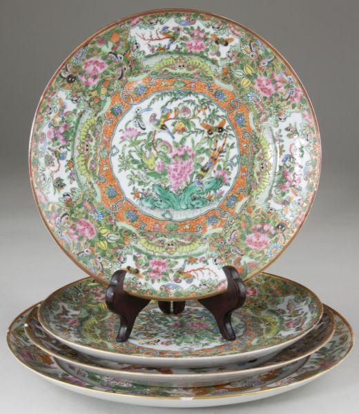 Appraisal: Group of Four Chinese Export Porcelain Plates late th century