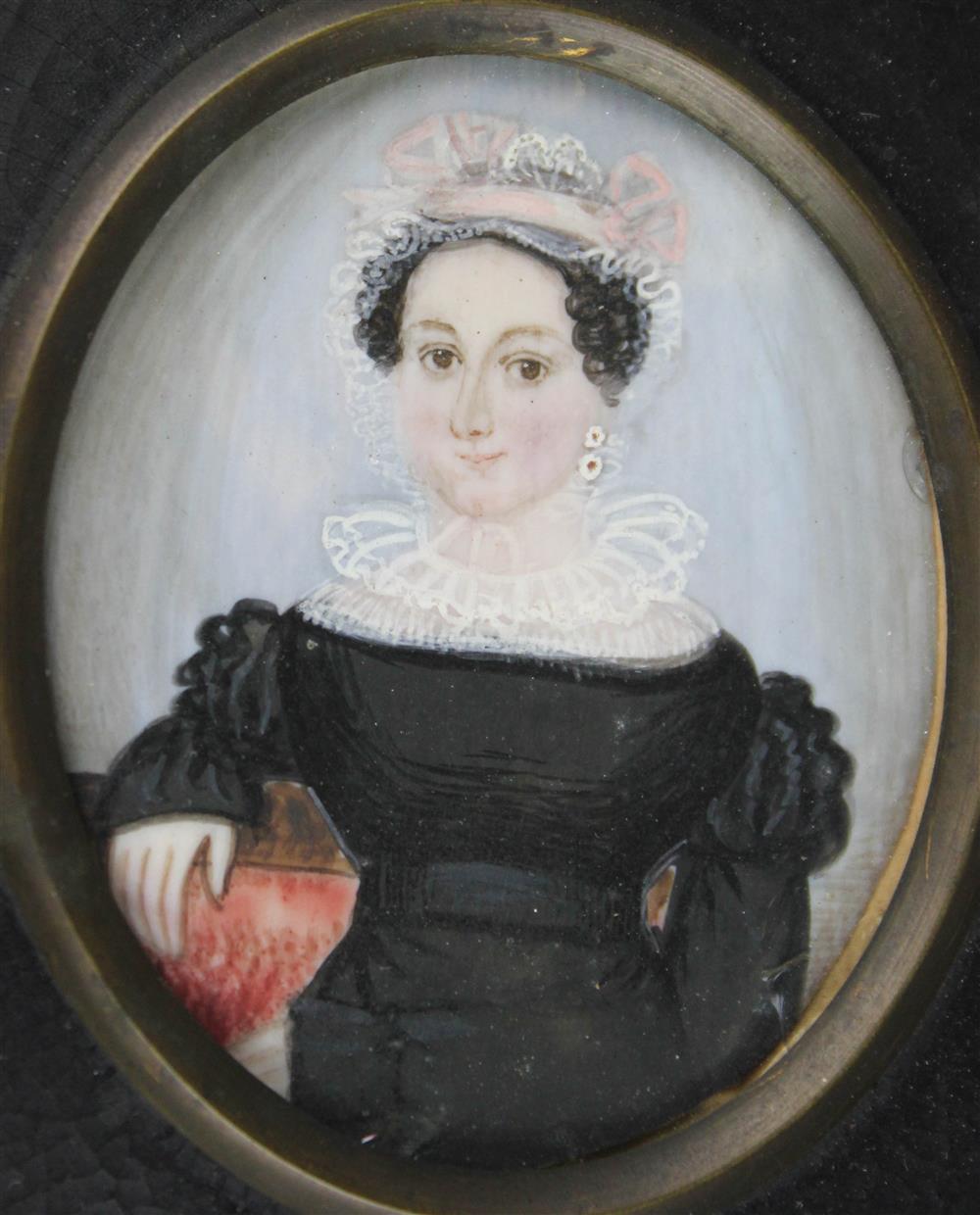 Appraisal: ATTRIBUTED TO ABRAHAM PARSELL AMERICAN - WOMAN IN BLACK Watercolor