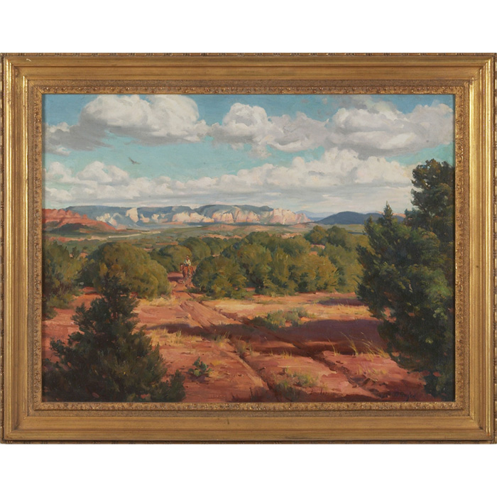 Appraisal: George J Rozen American - Arizona Landscape c oil on