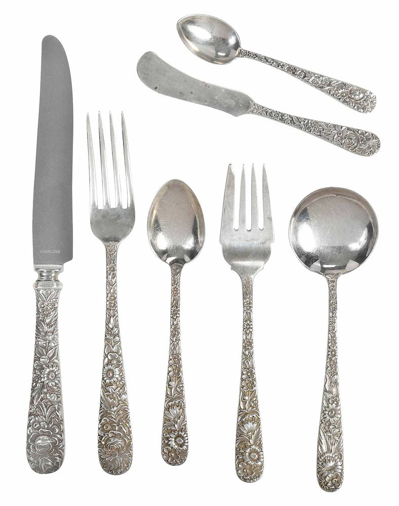 Appraisal: Kirk Repousse Sterling Flatware Pieces Biltmore Maryland th century including