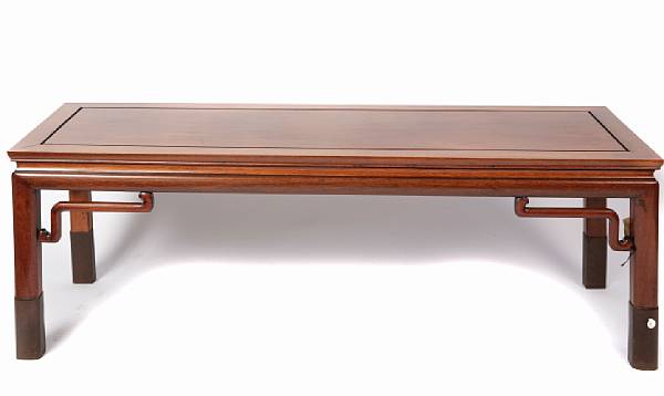 Appraisal: A large Chinese yellow rosewood altar table height in width