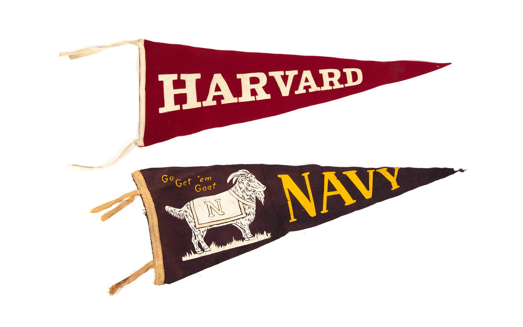 Appraisal: TWO AMERICAN SPORTS PENNANTS First half- th century felt Stitched