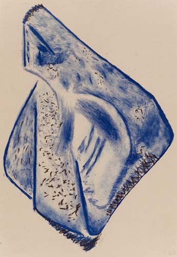 Appraisal: NAUM GABO Opus XIX Composition in Blue Color lithograph x