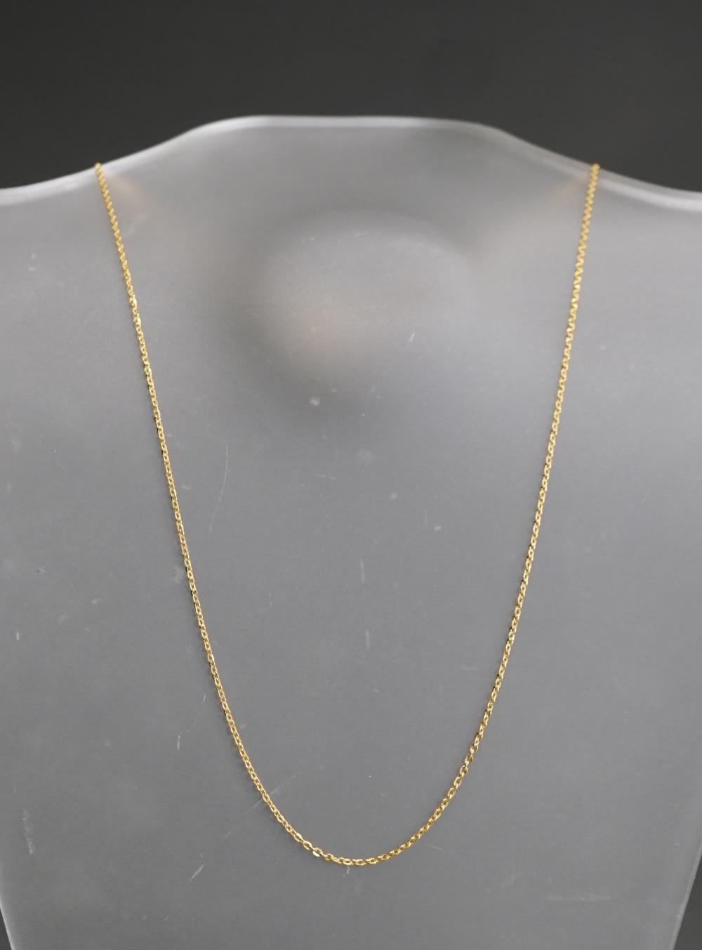 Appraisal: -KARAT YELLOW-GOLD OVAL LINK CHAIN NECKLACE DWT L IN -Karat