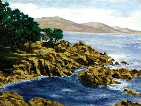 Appraisal: California school th century LANDS END SAN FRANCISCO PENINSULA oil