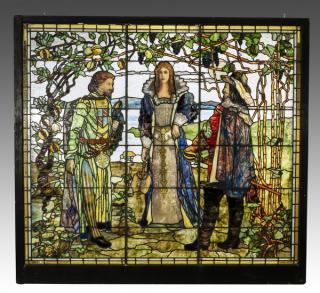 Appraisal: Stained glass window by Rudy Brothers Penn American leaded stained