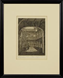 Appraisal: Eugene Loving - Castillian Arms Court th c etching ed