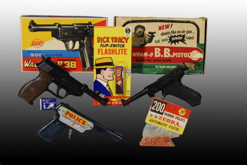 Appraisal: Lot of Toy Gun Police Detective Items Description Includes one