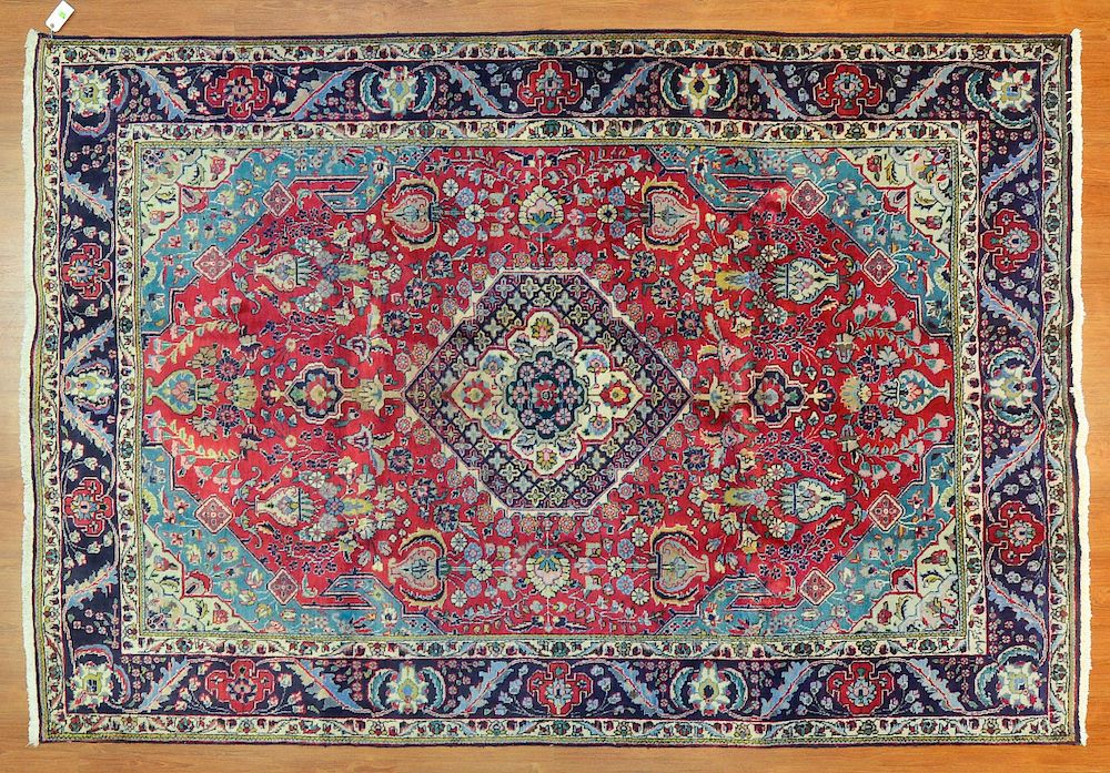 Appraisal: Persian Tabriz rug approx x Iran modern Condition Like new