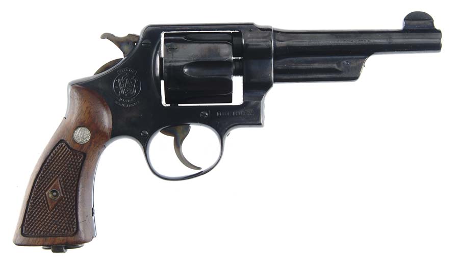 Appraisal: SCARCE POLICE MARKED SMITH WESSON HAND EJECTOR DA REVOLVER Cal