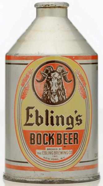 Appraisal: Ebling's Bock Beer Crowntainer Beer Can - Orange paint is