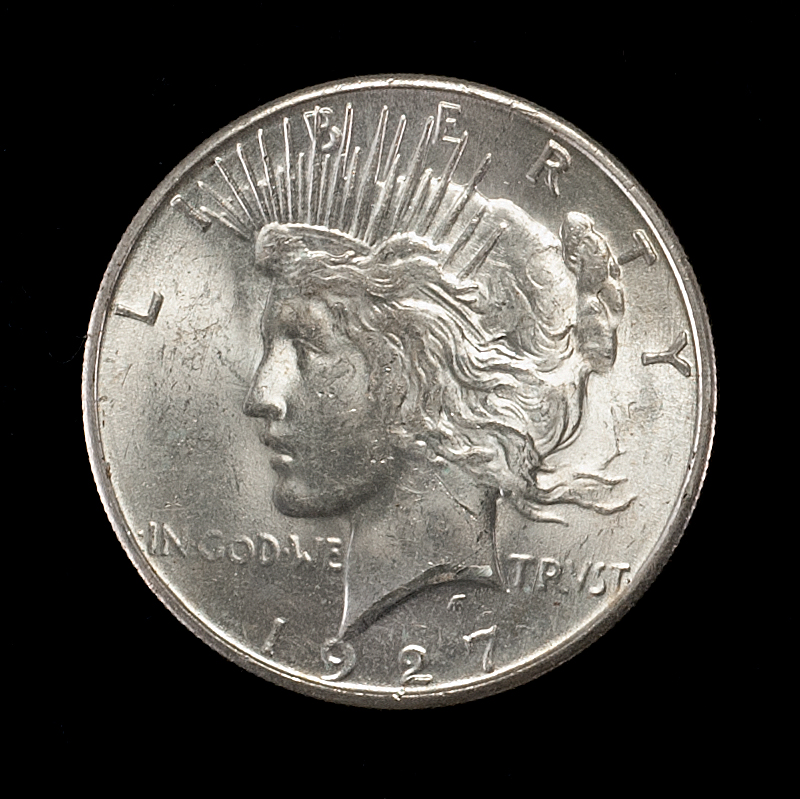 Appraisal: -S U S PEACE SILVER DOLLAR Pin Wheeling Mint Luster