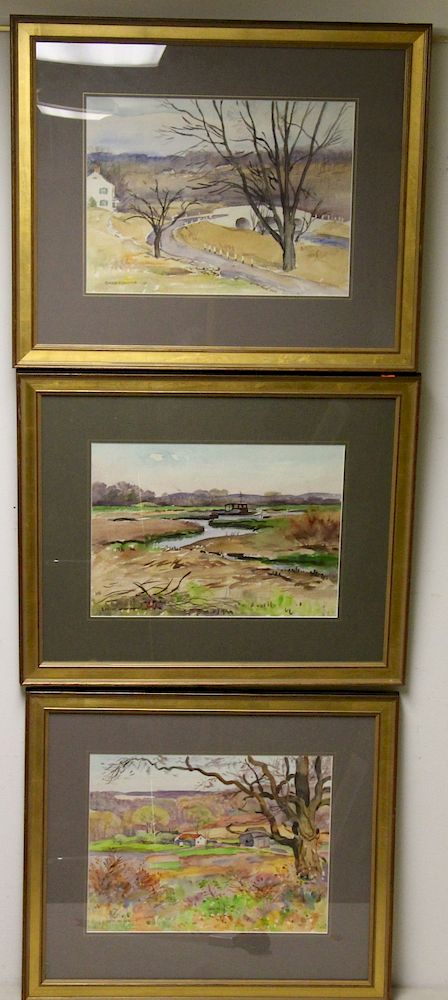 Appraisal: EGBERT CADMUS AMERICAN - Lot of Two Watercolors to include