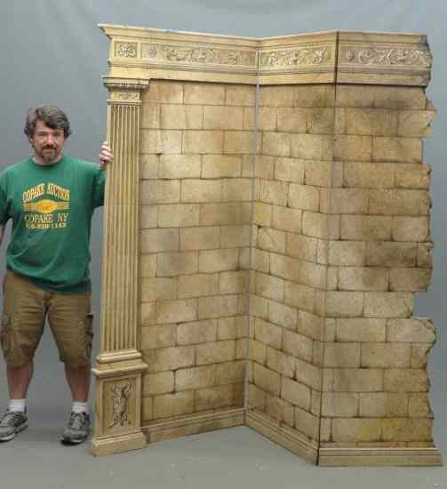 Appraisal: Theater prop room divider '' Open '' Ht