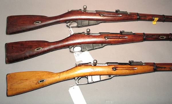 Appraisal: A lot of three Russian Mosin Nagant Model carbines Including