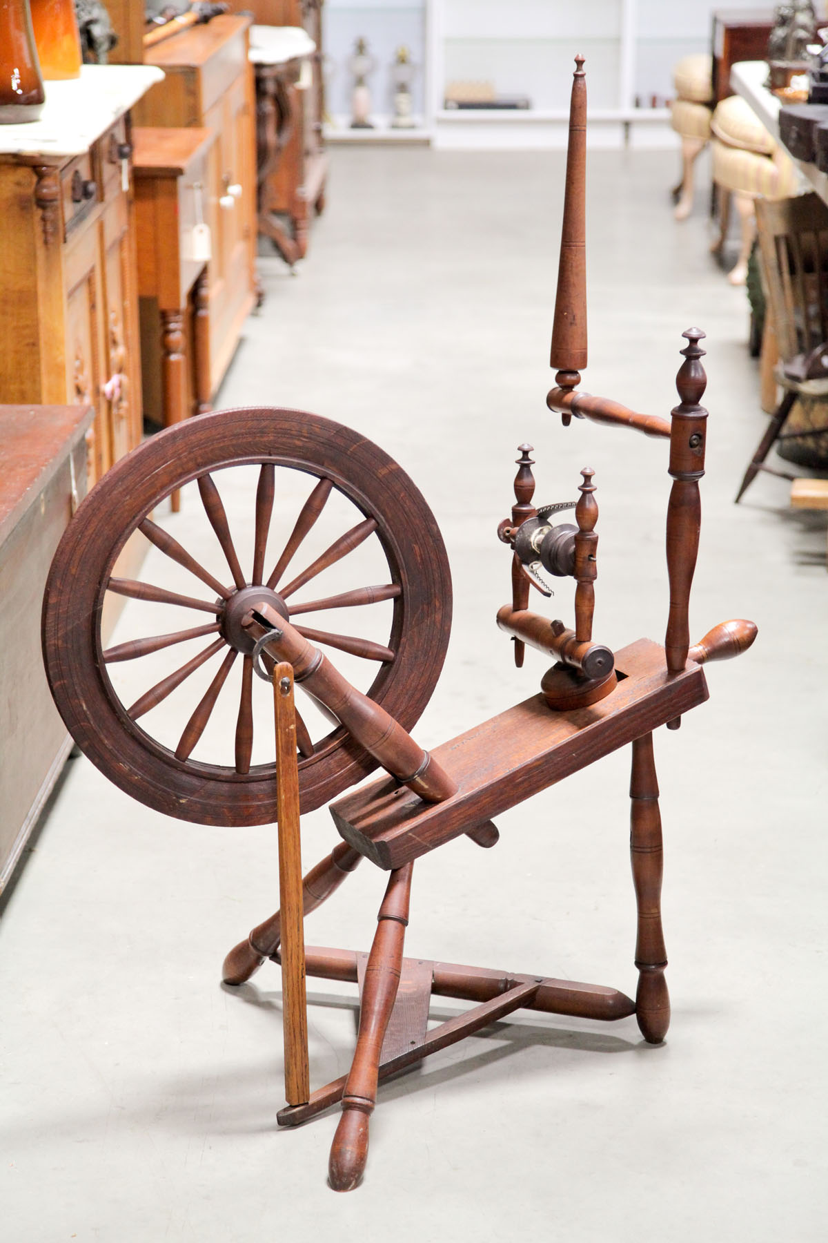 Appraisal: SPINNING WHEEL American probably Massachusetts mid-late th century mixed woods