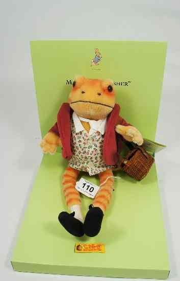 Appraisal: Steiff Bear Jeremy Fisher Height cm Seated Original Box