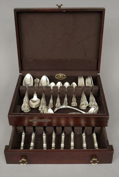 Appraisal: George III Silver 'Queen's' Pattern Part Flatware Service London maker's