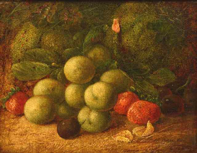 Appraisal: A STILL LIFE OF FRUITS signed Vincent Clare oil on