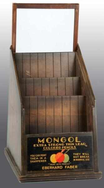 Appraisal: Wooden Mongol Pencil Display Case Description Likely missing two pieces