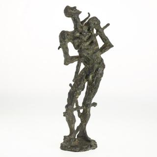 Appraisal: Nathaniel Kaz bronze sculpture Nathaniel Kaz bronze sculpture Nathaniel Kaz