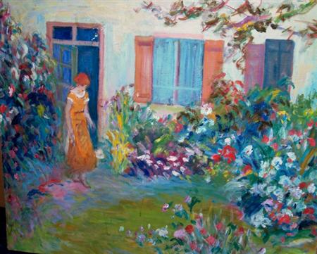 Appraisal: Albert Mohr American b Woman in a Garden Estimate nbsp