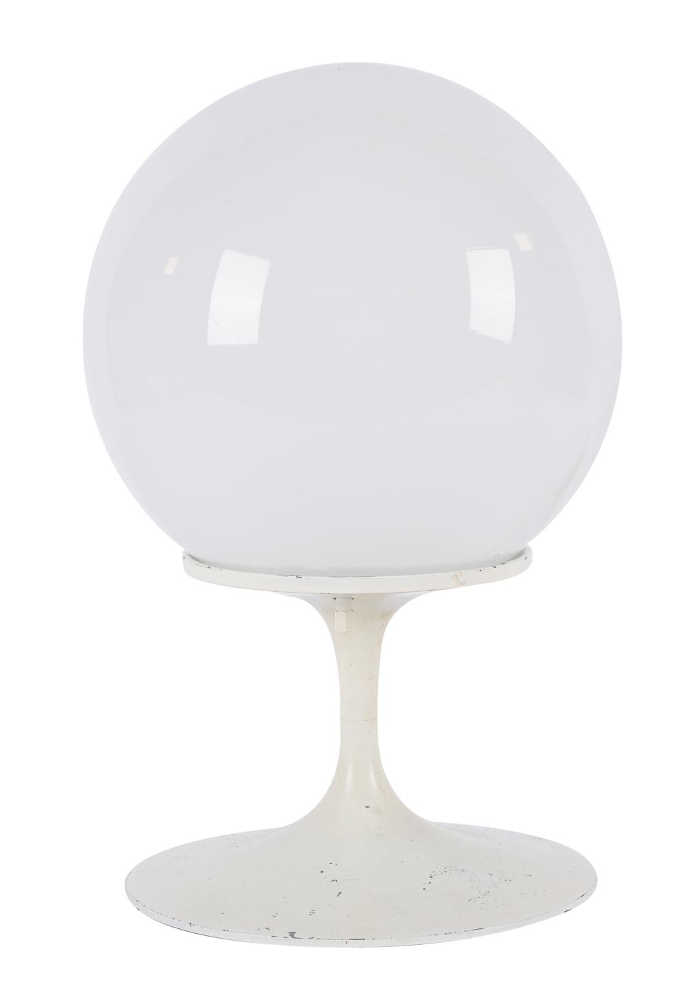 Appraisal: BILL CURRY STEMLITE TABLE LAMPfor Design Line white enameled aluminum