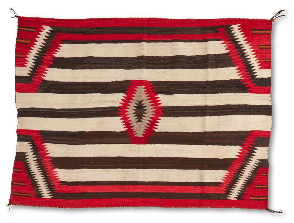 Appraisal: A Navajo Second Phase chief's-style blanket Early Mid- th century