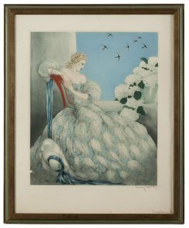 Appraisal: Louis Icart ''Symphony In Blue Symphonie En Bleu '' signed