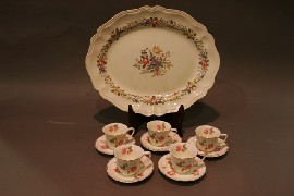 Appraisal: Five cups and saucers by Johnson Bros together with a