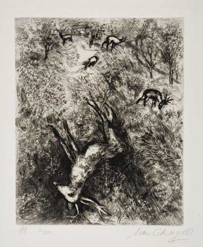 Appraisal: MARC CHAGALL Le Cerf malade Etching - x mm x