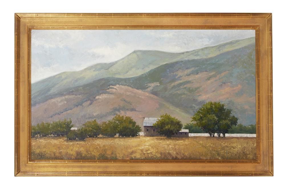 Appraisal: Simon Winegar b Painting The Calm of May Framed oil