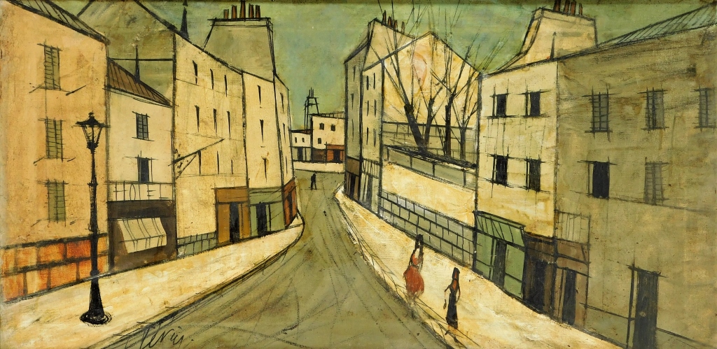 Appraisal: CHARLES LEVIER MODERNIST STREET SCENE PAINTING United States United Kingdom