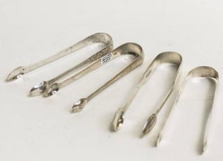 Appraisal: Sterling Silver Asst Tongs OT Gross