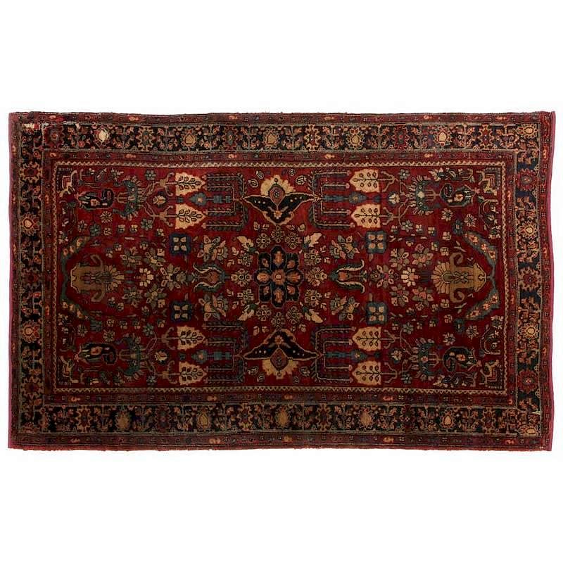 Appraisal: North West Persia Area Rug circa probably Tabriz deep wine