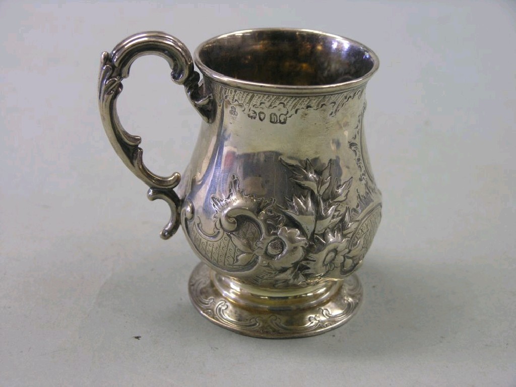 Appraisal: A Victorian silver christening mug by John Samuel Hunt baluster